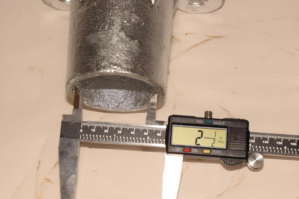 (New - Pk 2 ) WARMU 2 1/2" Floor Flange Pipe Galvanized  Chain Link Fence Post