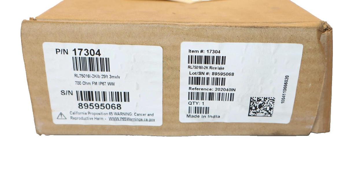 Rice Lake Load Cell RL75016I-2K , RL75016I2K , 17304 2K lbs 2000lb (New)