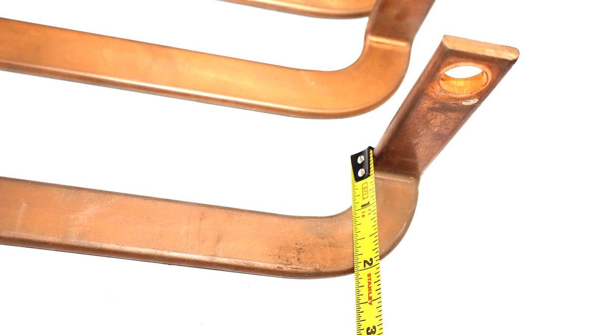 13.5" x 1" x 1/4" Copper Buss Bar For Breaker or Contactor (Lot of 3)