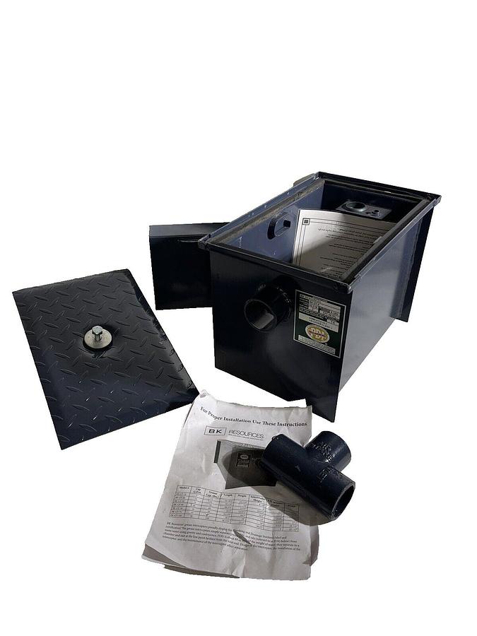 John Boos GT-8 Grease Trap Interceptor 8 lbs Oil Grease Cap. 4 GPM Flow PDI Cert