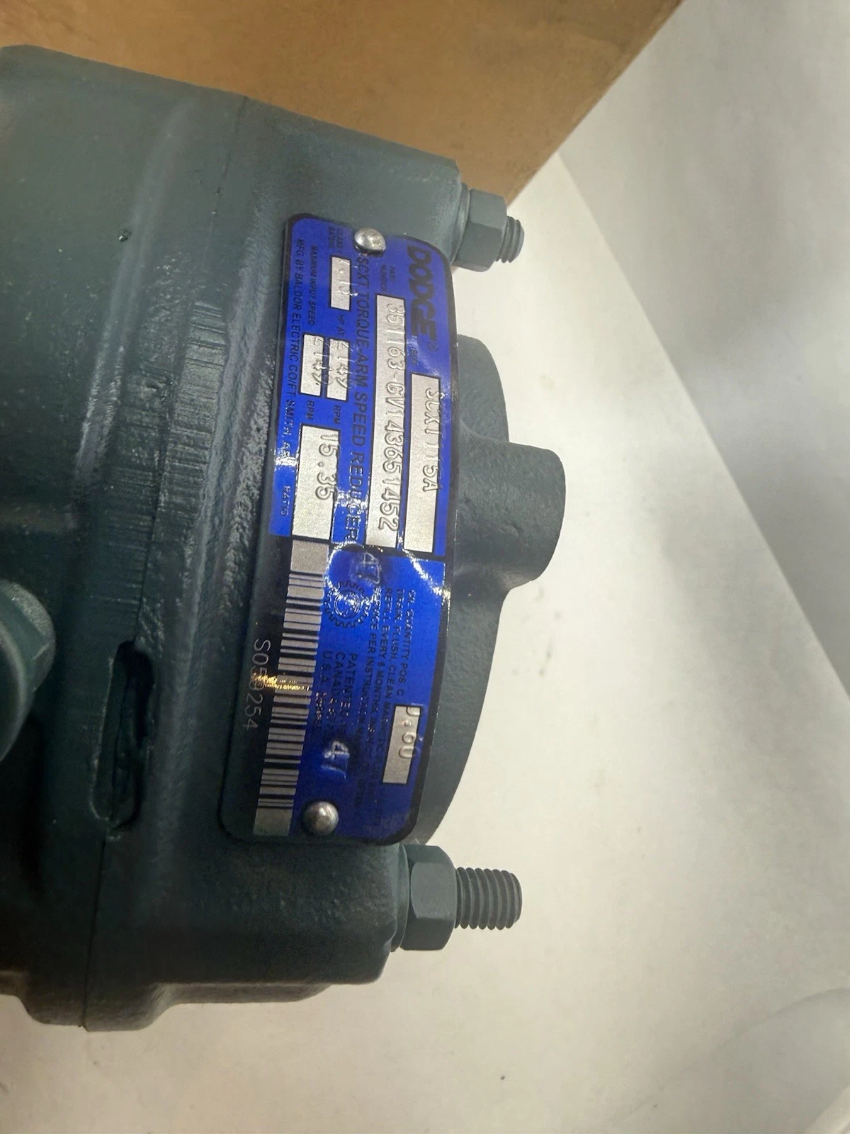 Dodge SCXT115A 351163-GV143651452 Screw Conveyor Reducer Gear box 15.35 : 1 New