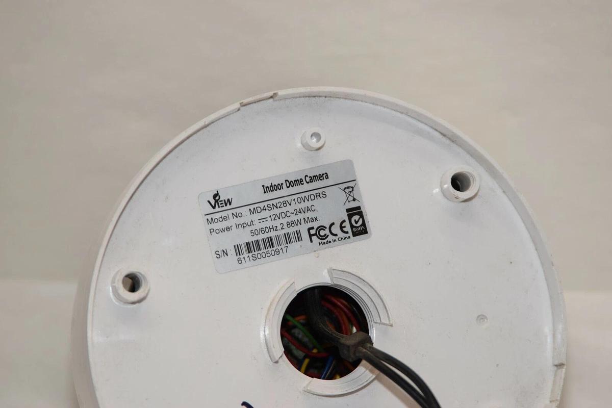 Used VIEW MD4SN28V10WDRS 12Vdc 24Vac 2.88W Indoor Dome Security Camera