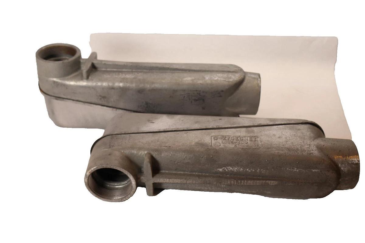 O-Z Gedney LB6X-200G 2" Conduit Mogul Pulling Elbow Gray Iron Galv (New - Box 2)