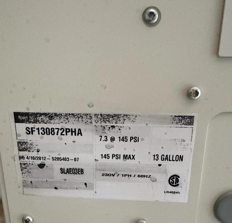 Used Powerex SF130872PHA  Oilless Rotary Scroll Air Compressor SLAE03EB Clean Air