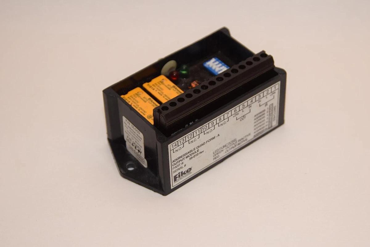 Used FIKE 55-010 55010 Addressable 24V Quad Form-A Output Module