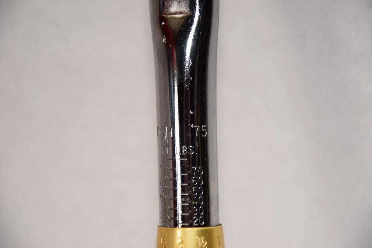 Used STURTEVANT RICHMONT 9/16" Head CCM75 FT-LBS Torque Wrench / Driver