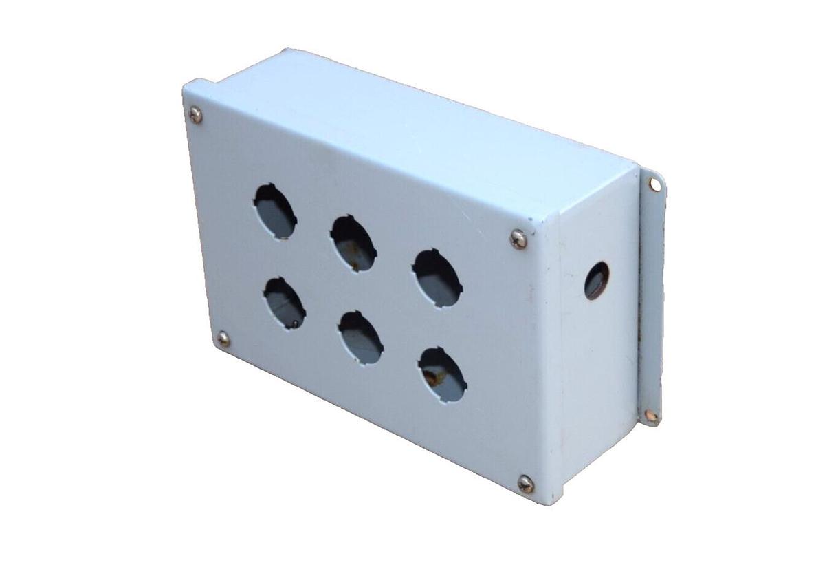 Used HUBBELL PB06WW 6 Button Push Button Station Enclosure