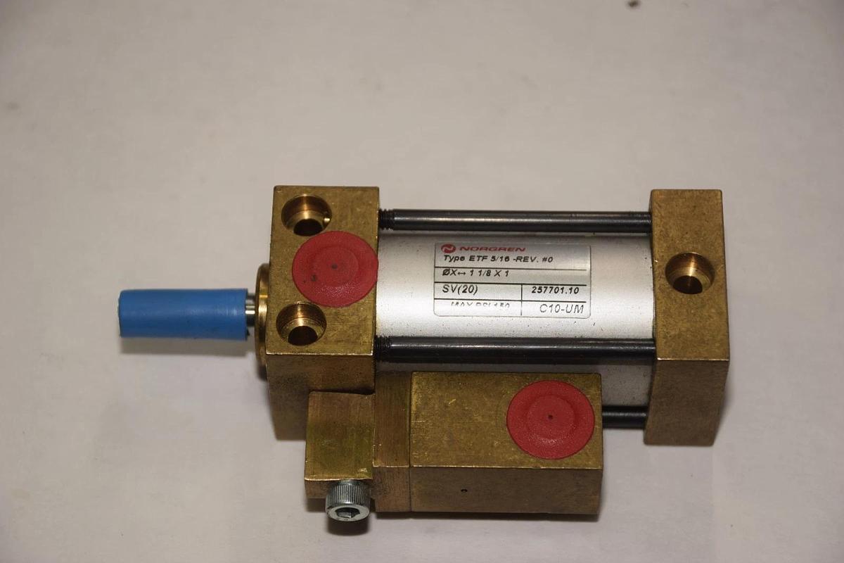 NORGREN ETF 5/16-REV ETF5/16-REV #0 1" STROKE 3/4" BORE BRASS CYLINDER NEW