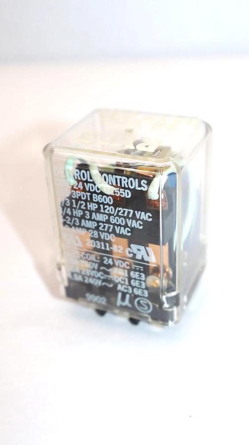 Used DELTROL CONTROLS 166 3PDT B600 , 1663PDTB600 S155D 24Vdc Coil Relay