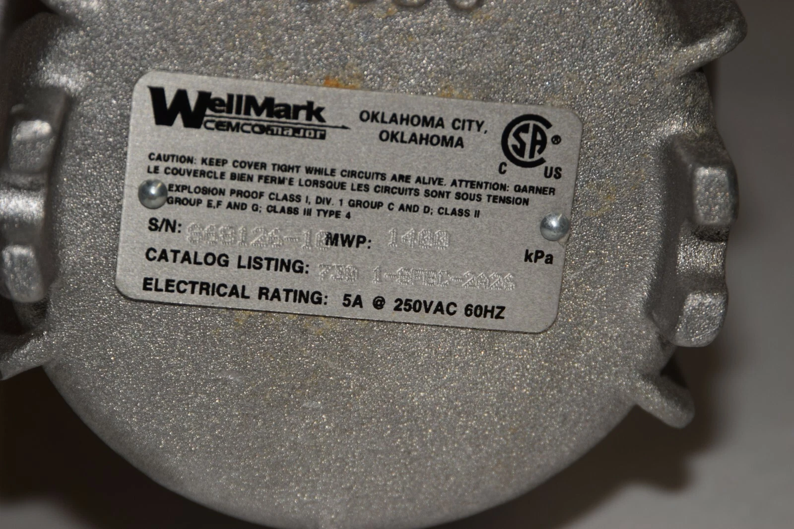 (NEW) WELLMARK 730 1-SFBC-2A26 62308 Level Control Top Mount