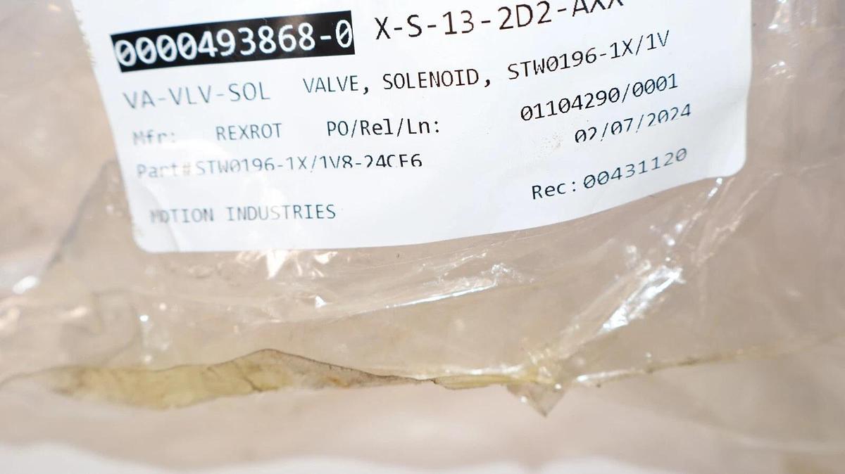 Rexroth Directional Control Valve STW0196-13/1V8-24CF6 STW019613/1V824CF6 *NOS*