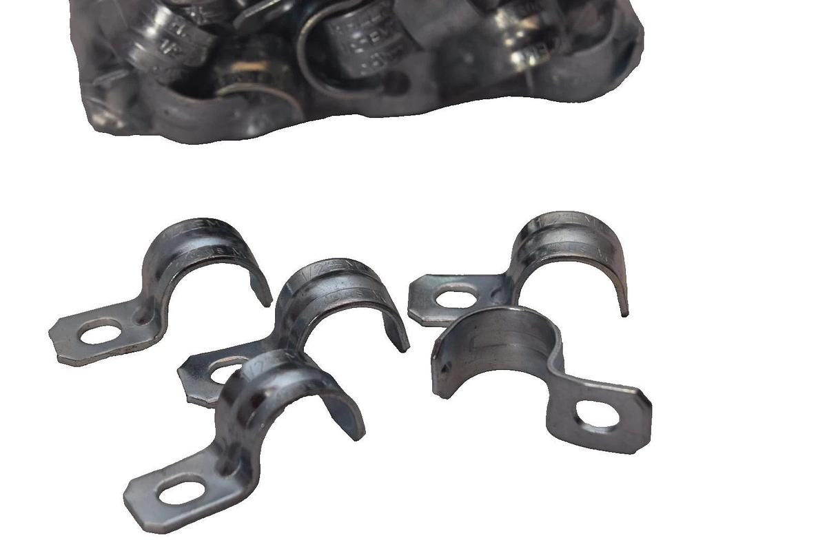 (Lot of 100) Assorted Brands HALEX  1/2" EMT  1 Hole Conduit Pipe Strap  NEW
