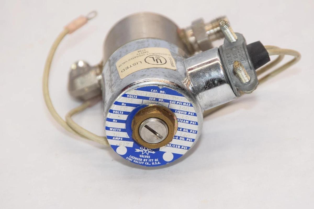 Used GC VALVES S301AH16V3BD5SN 24V 140psi Solenoid Valve