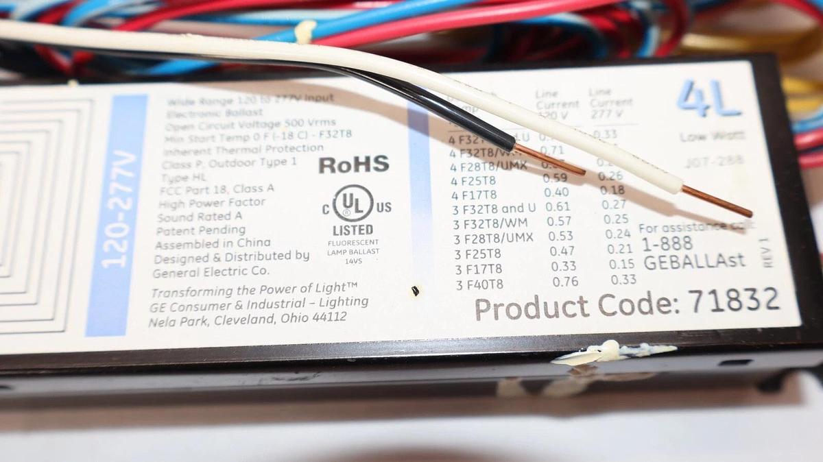 (NEW) GE / GENERAL ELECTRIC GE432-MVPS-L , GE432MVPSL Multi-Volt Ballast