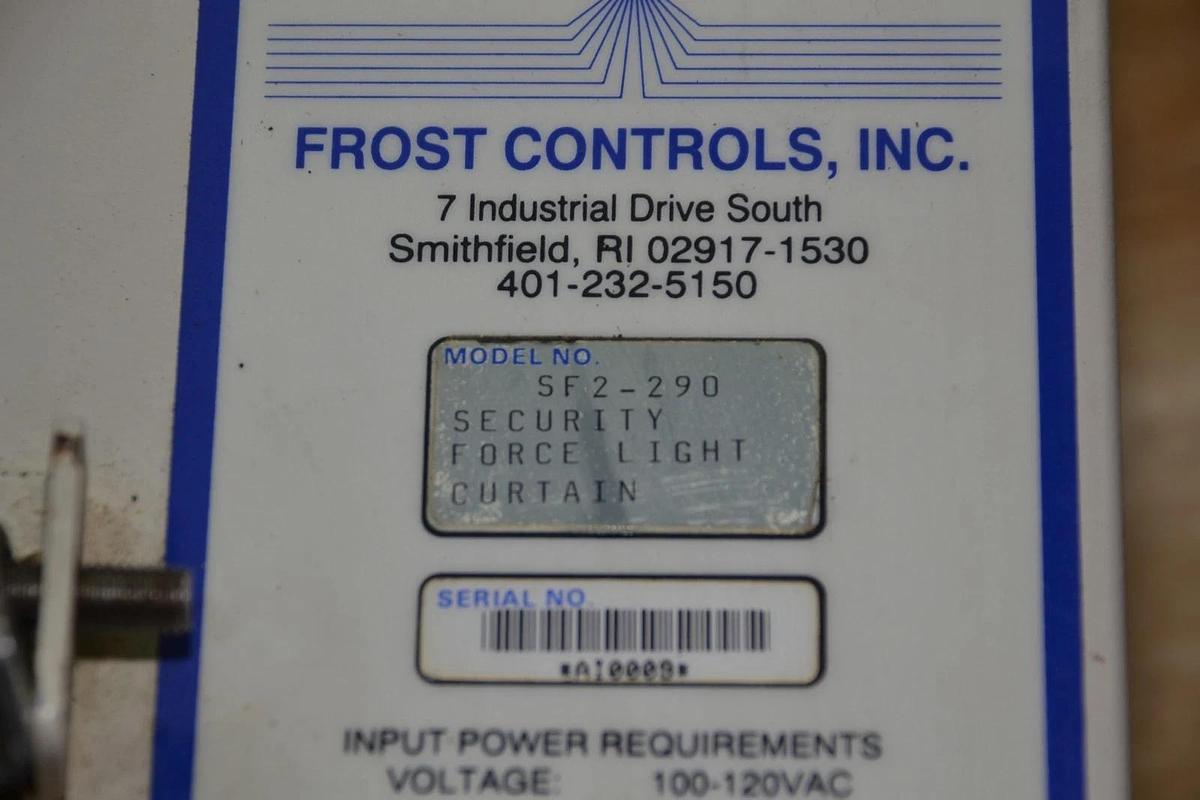 Used Frost Controls Security Force Light Curtain SF2-290 100-120v 200-240v