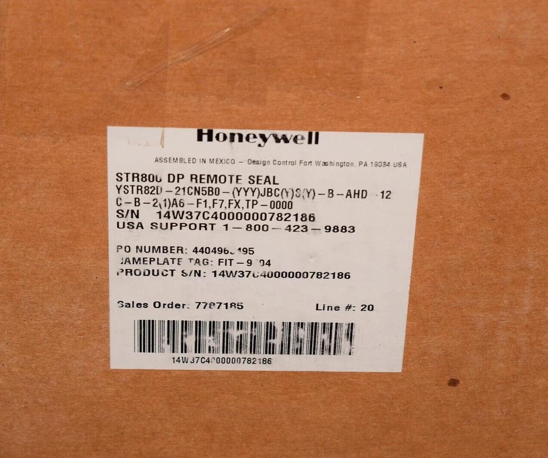 Honeywell STR800 DP Remote Seal ST800 YSTR82D-21CN5B0-(YYY)JBC(Y)S(Y)-B *NEW