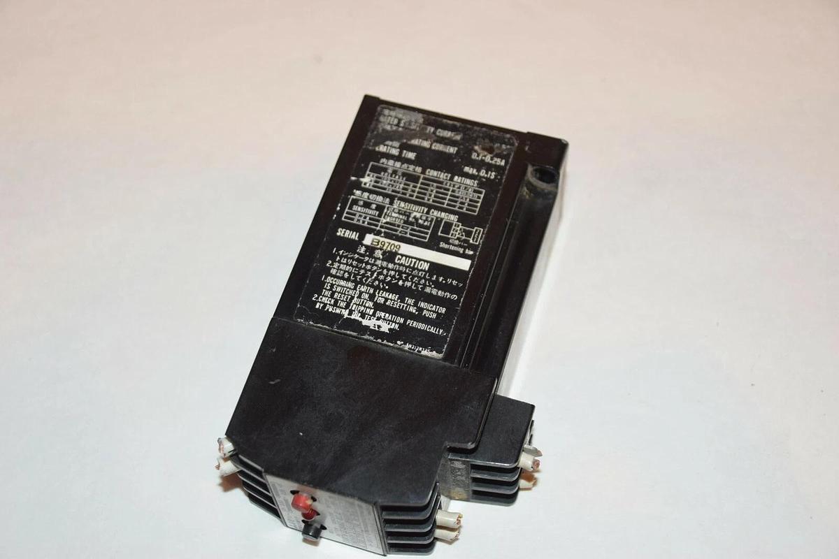 Used MITSUBISHI ELECTRIC NV-ZB 0.2-0.5A 0.1S 100-200V AC 2VA EARTH LEAKAGE RELAY