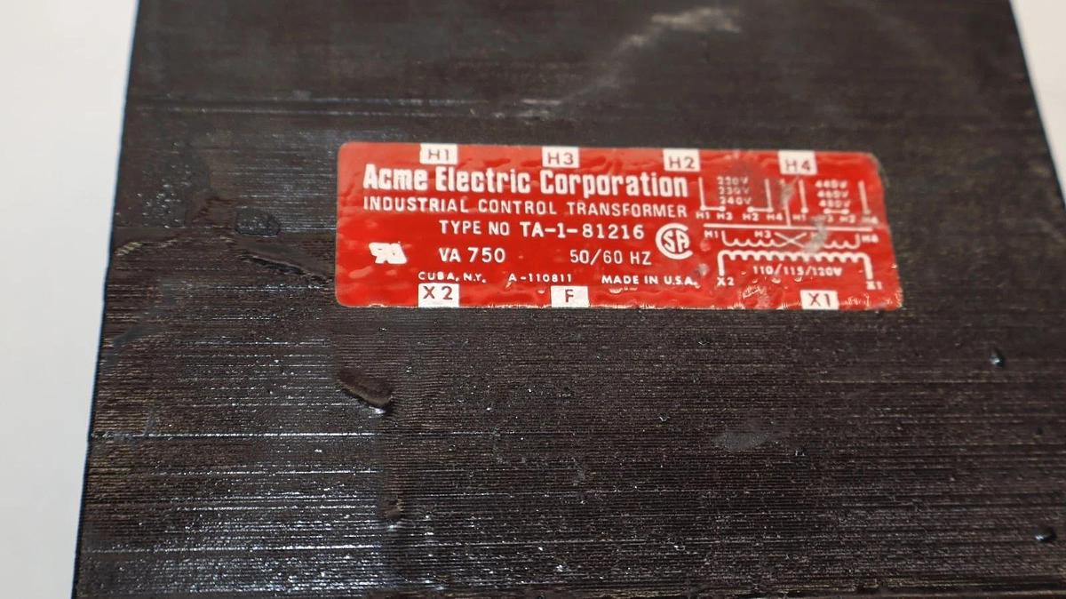 Acme Control Transformer 750Va TA-1-81216 750 VA TA181216 (NEW)