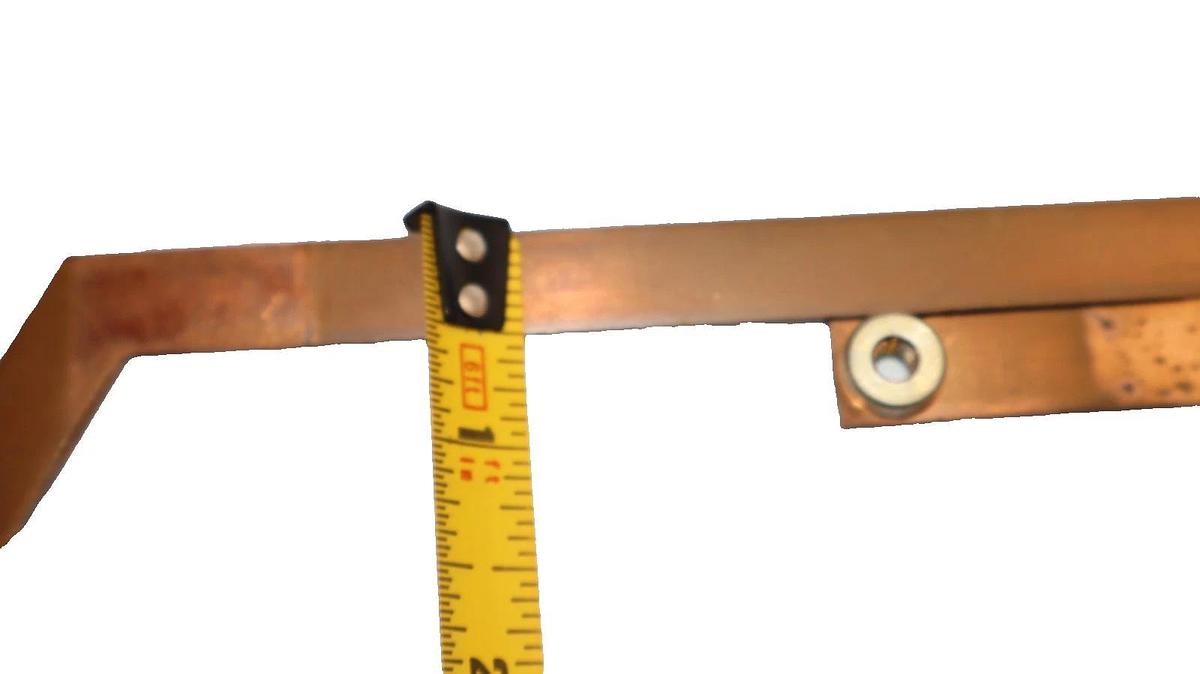 Used 12" x 1/2" x 1/8" & 7-1/2" x 1/2" x 1/8" Copper Buss Bar