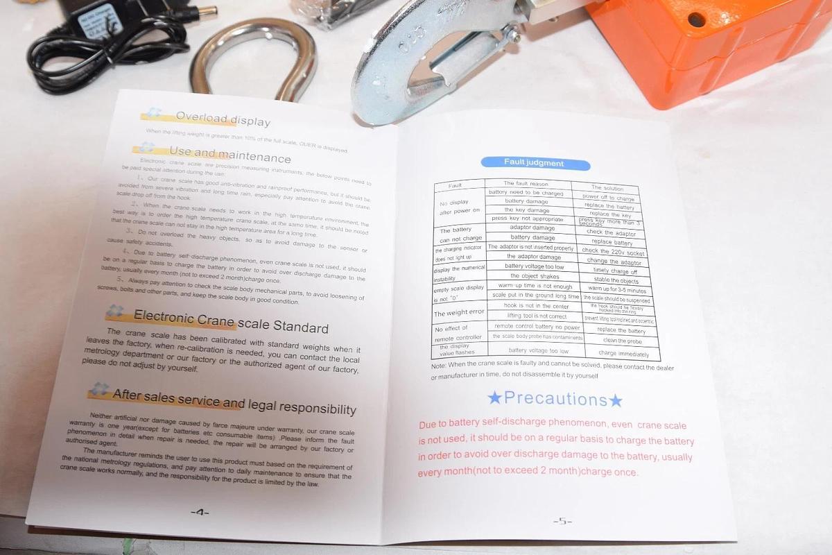 OCS-S 1000KG High precision Aluminum Digital Crane Scale LED Display NEW