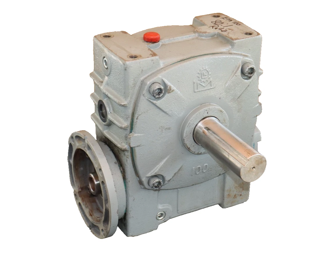 Used Speed Reducer Gear Box 80:1 EM 100 EM100 Ratio 80:1 Right Angle