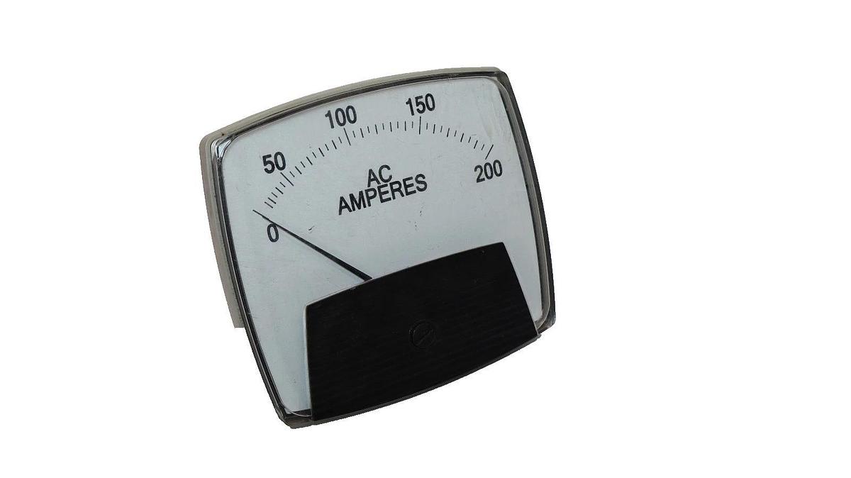 Used Yokogawa Panel Meter 0-200Ac Amperes 250440LSRL , 250-440-LSRL , Vintage
