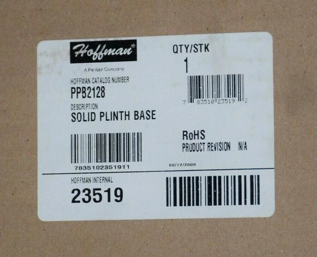 (NEW) HOFFMAN PPB2128 Solid Plinth Base