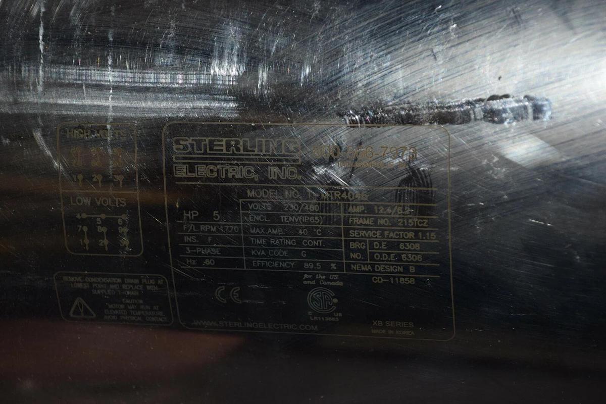 (New) Sterling KB stainless steel motor T-MTR4045 5hp 1770rpm 230/460 3ph 215TCZ