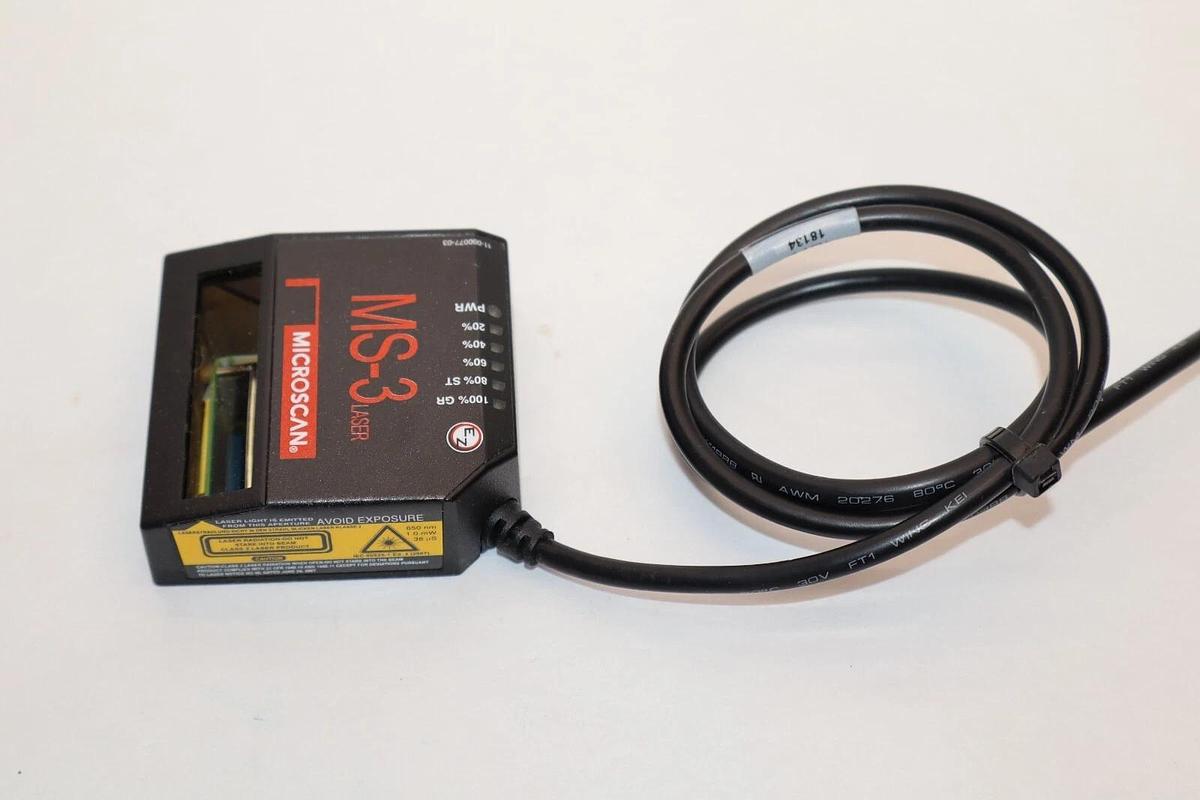 Used MICROSCAN FIS-0003-0281G Rev B MS-3 Laser Barcode Scanner