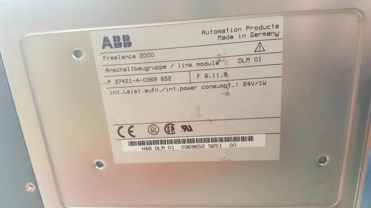 Used ABB Freelance 2000 Link Module P 37421-4-0369-652 P37421-4-0369-652 F6.11.9