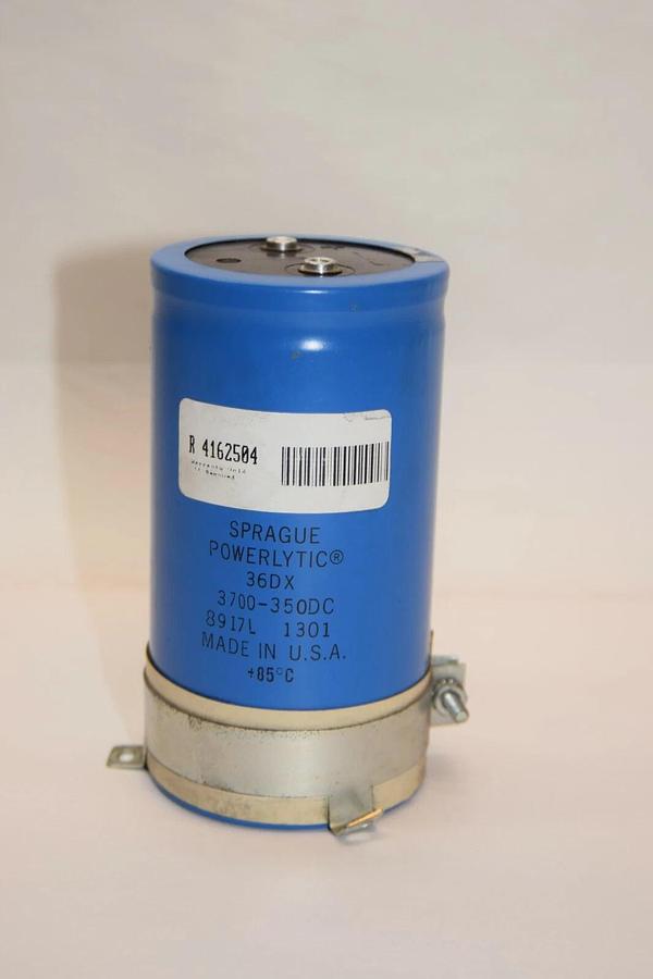 Used SPRAGUE POWERLTIC 36DX 3700-350DC 3700uF 350VDC Capacitor USA