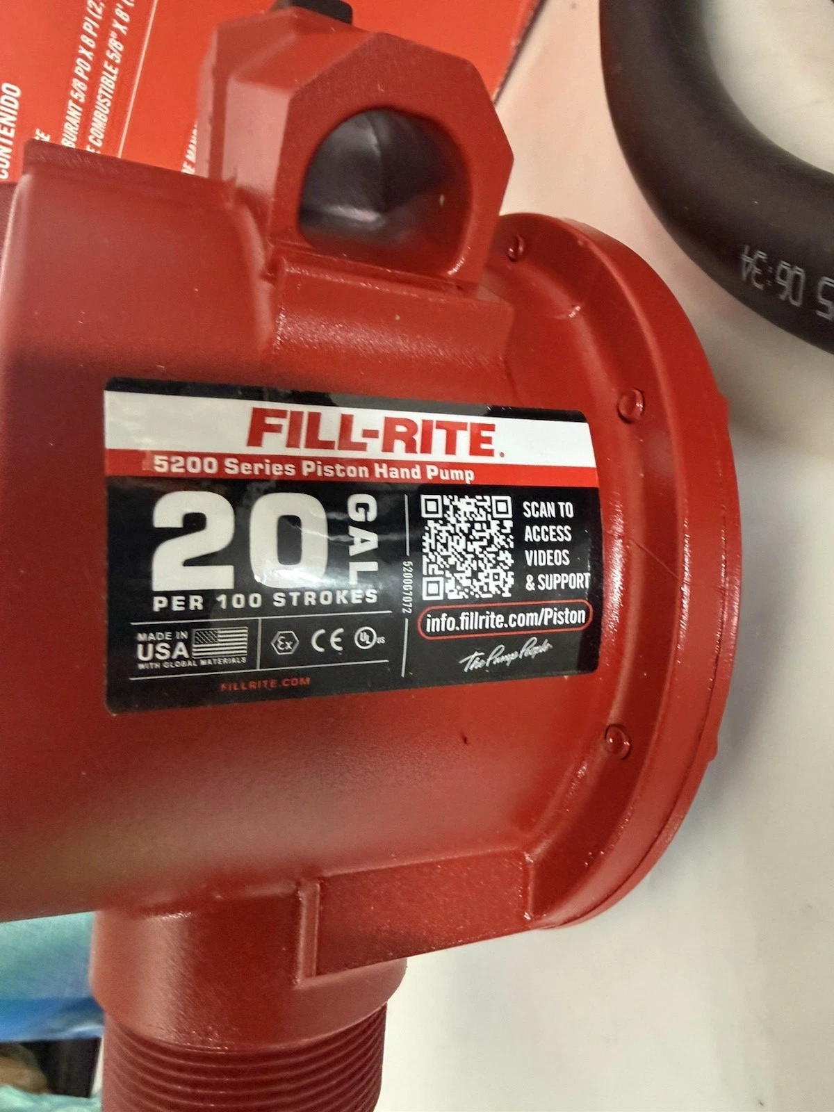Fill-Rite FillRite 5200 Series Piston Hand Pump Hose & Nozzle FR152 20Gal (NEW)