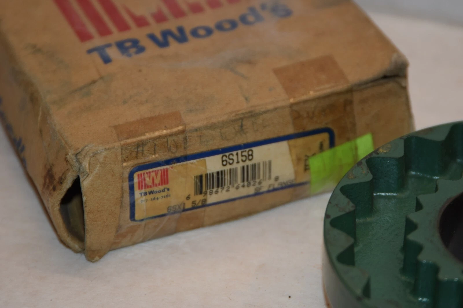 NEW TB WOODS 6S158 6SX1-5/8 1-5/8" BORE COUPLING HUB FLANGE