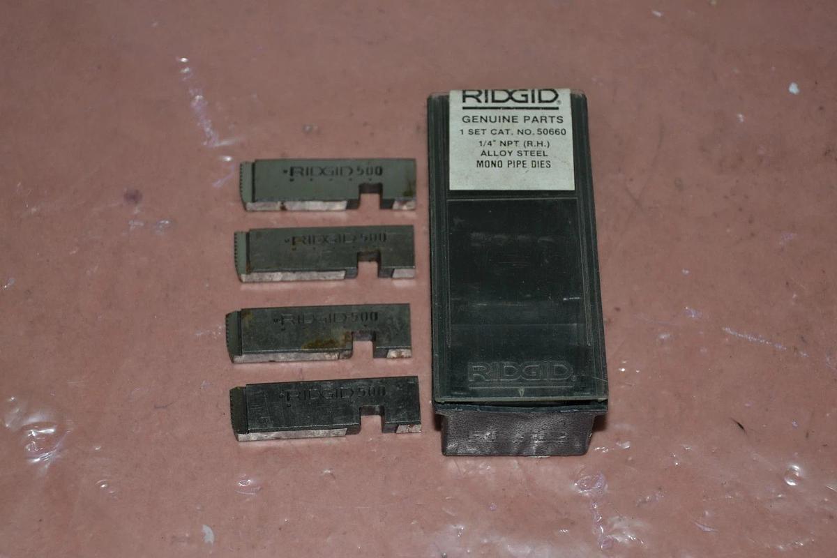 RIDGID GENUINE PARTS 50660 1/4" NPT ALLOY STEEL MONO PIPE DIES RH NEW