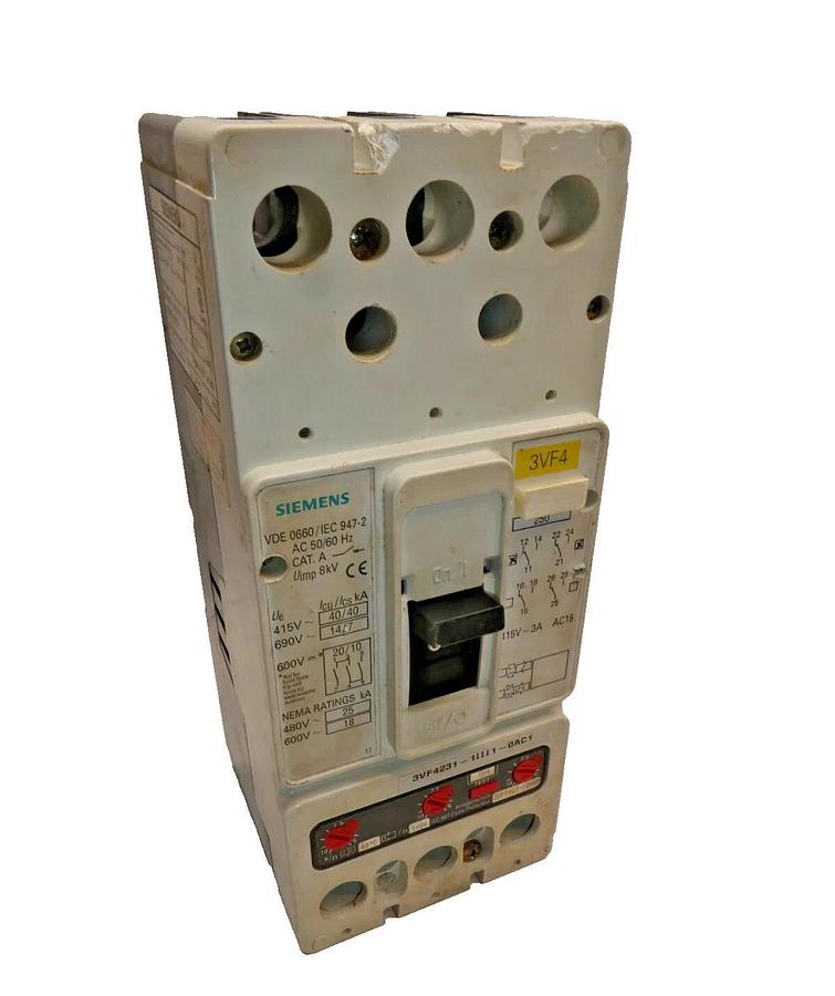 Used Siemens Circuit Breaker 3vf4231-1dh41-0ac1 3VF4231 160A 3VF9427-1DH40  3VF4