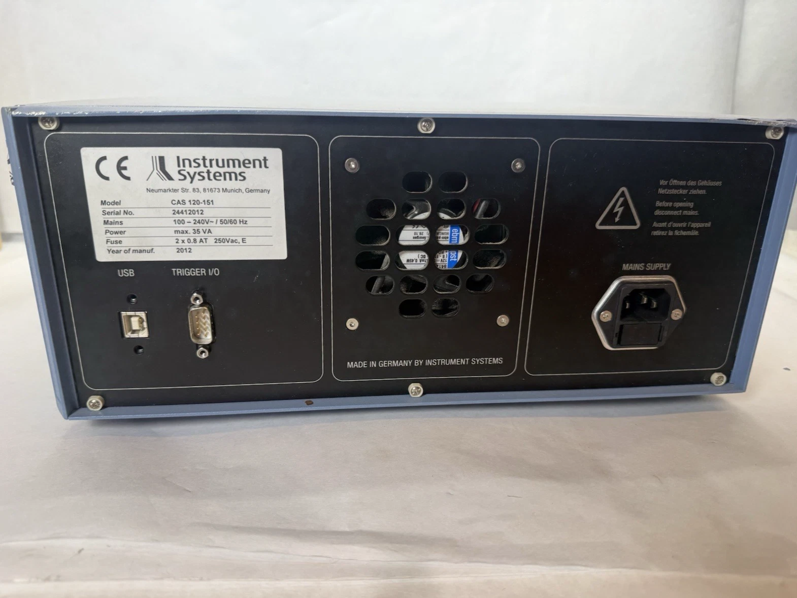 Used Instrument Systems Array Spectroradiometer CAS 120-151 CAS120151 CAS 120