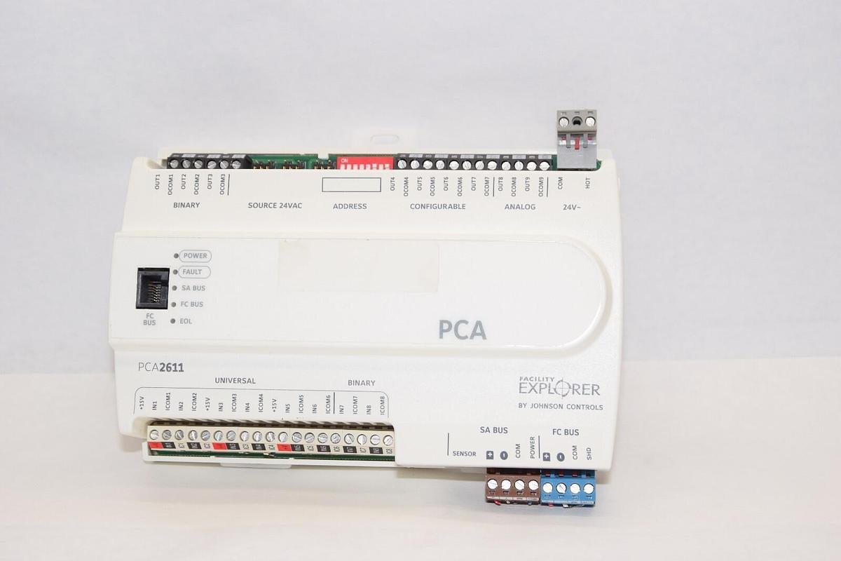 Used JOHNSON CONTROLS FX-PCA2611-0 Rev J Ver. 6.2 PCA2611 Programmable Controller
