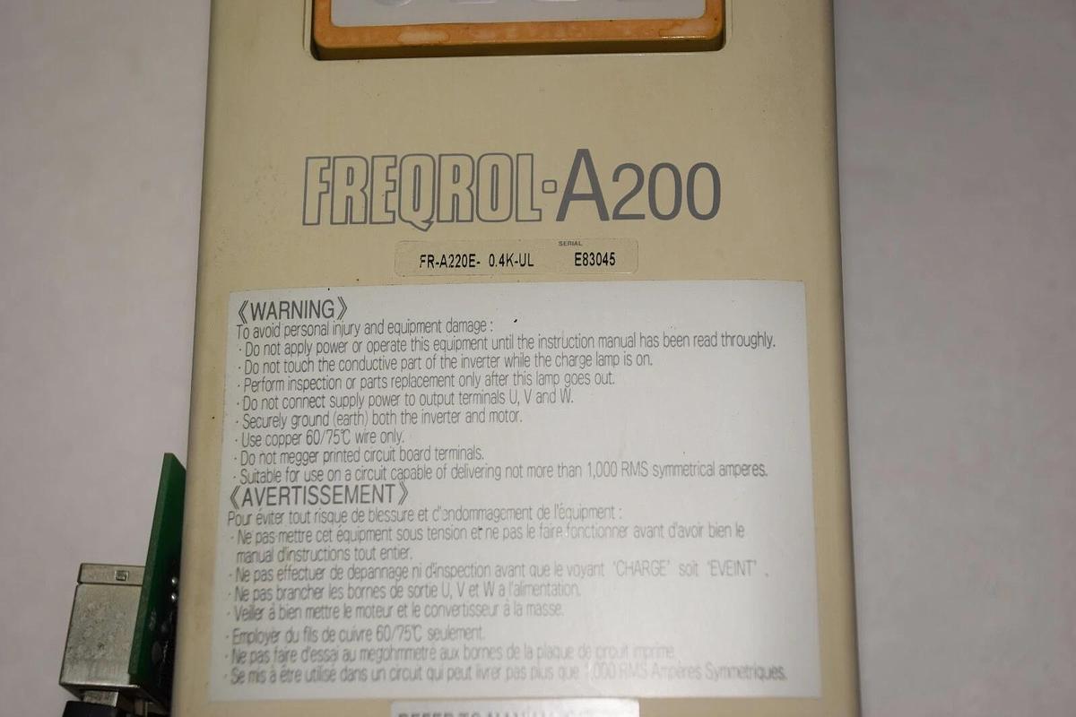 Used Mitsubishi Freqrol A-200 Inverter FR-A220E-0.4K-TF FR-A220E-0.4K-UL FRA220E04KTF