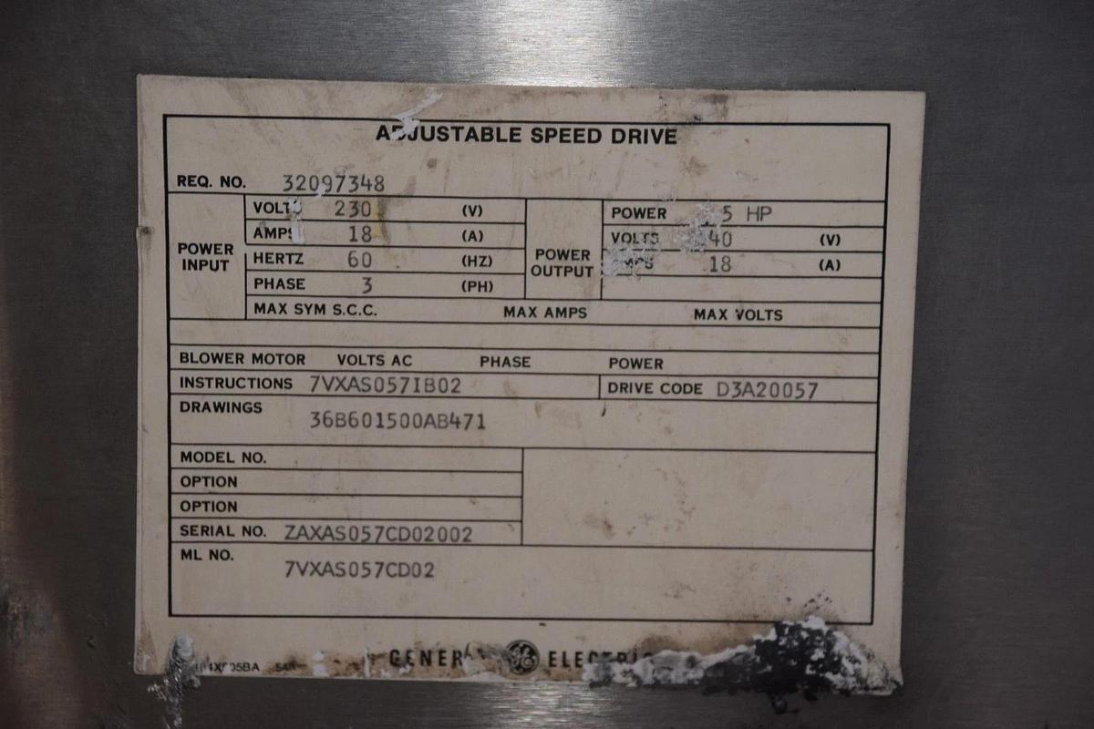 Used GE GENERAL ELECTRIC DC-300 Adjustable speed drive 5HP 5 HP 7VXAS057CD02