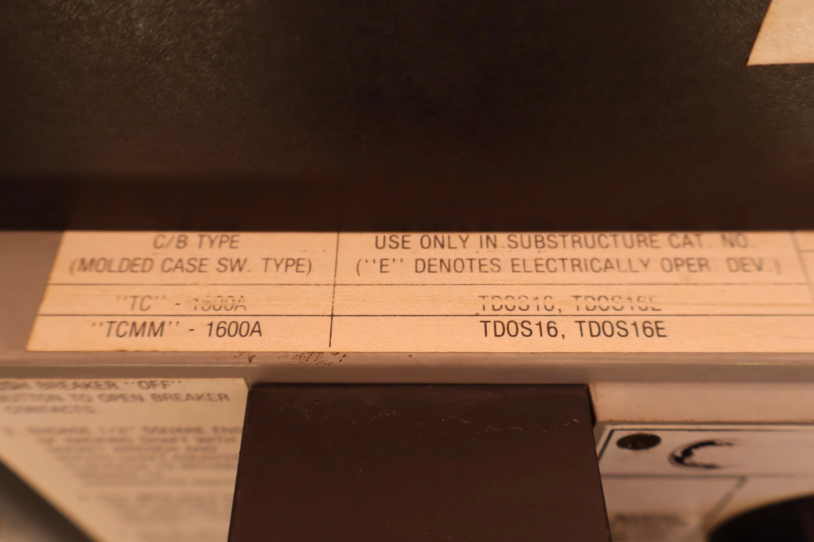 Used GE Power Break Breaker 1600 Amp 1600A TC1616TTHR C216LSHG Plug TR16B1000 1000a