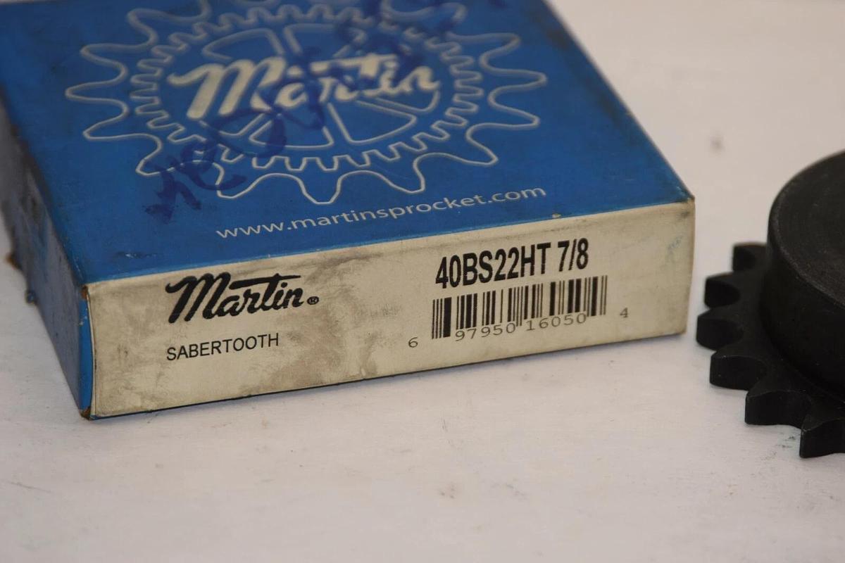 (NEW) MARTIN 40BS22HT 7/8 40BS22HT 7/8 22 Teeth 7/8" Bore Sprocket