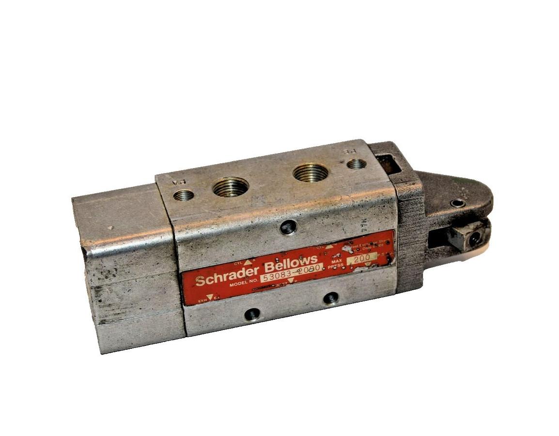 Used SCHRADER BELLOWS Lever Operated Air control Valve  53083-2000 53083 2000