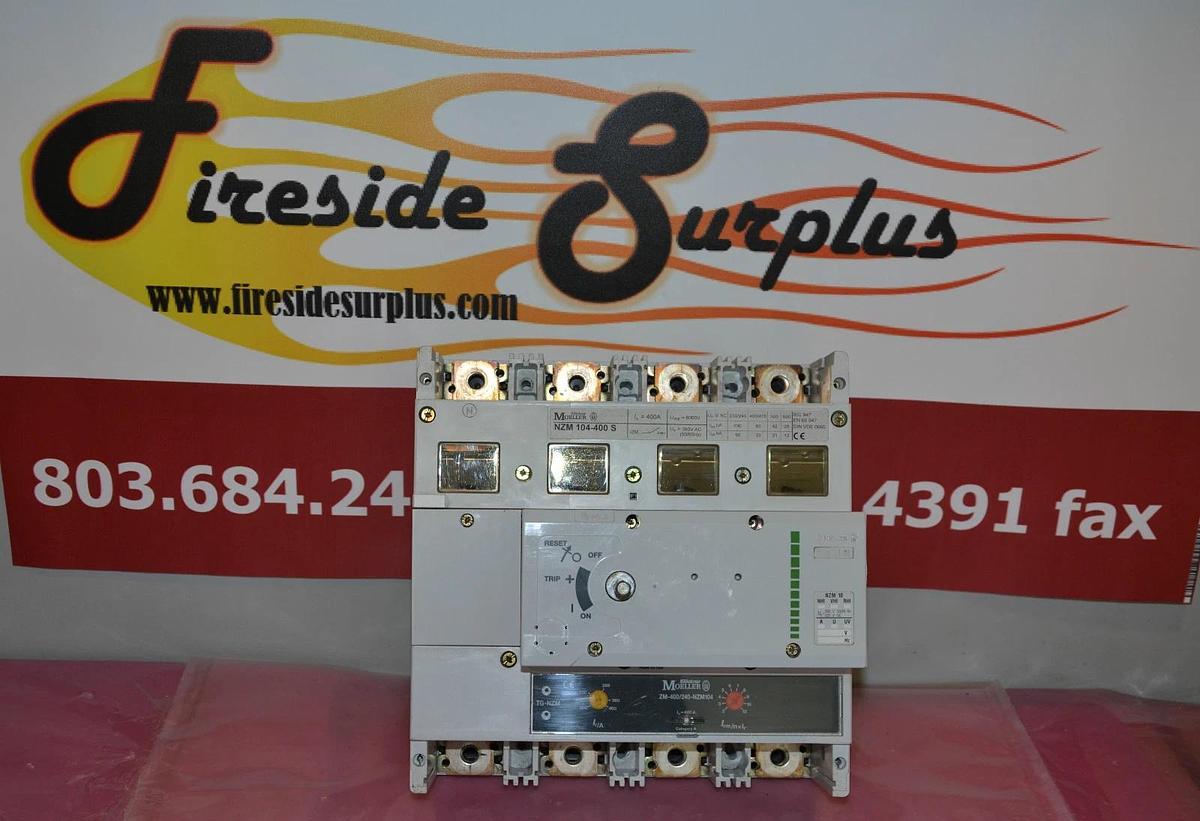 Used KLOCKNER MOLLER CIRCUIT BREAKER NZM 104-400 S NZM104400S ZM-400/240-NZM104