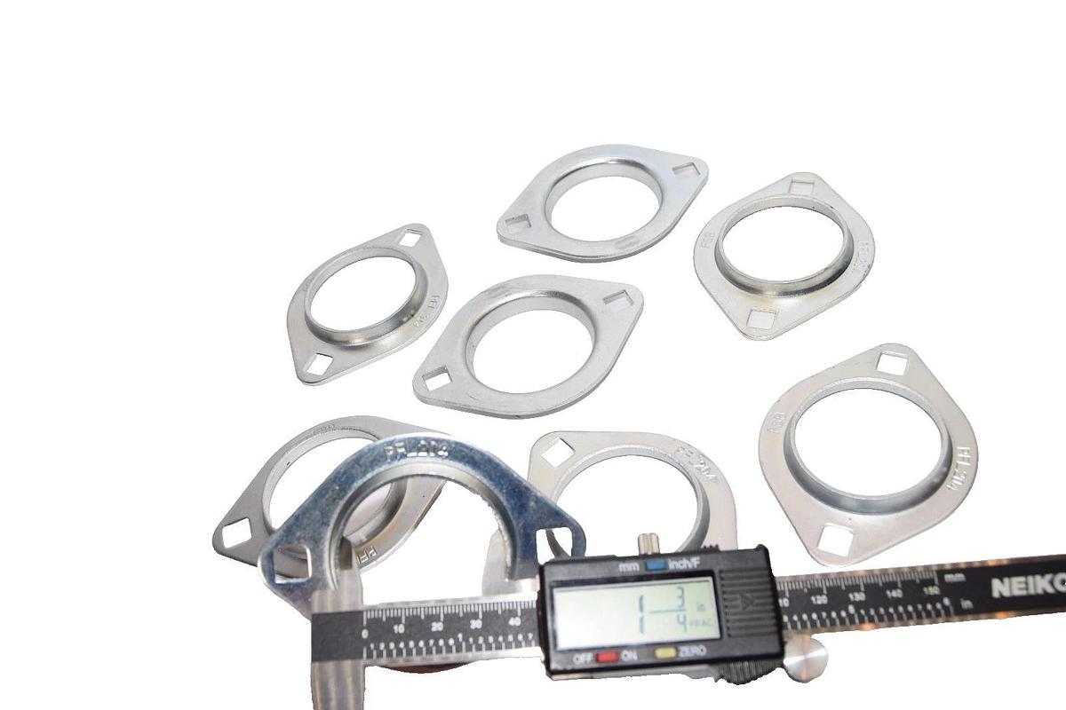 PFL204 Oval 2 Bolt Pressed Steel Bearing Housing for 204 insert (New - Lot of 8)