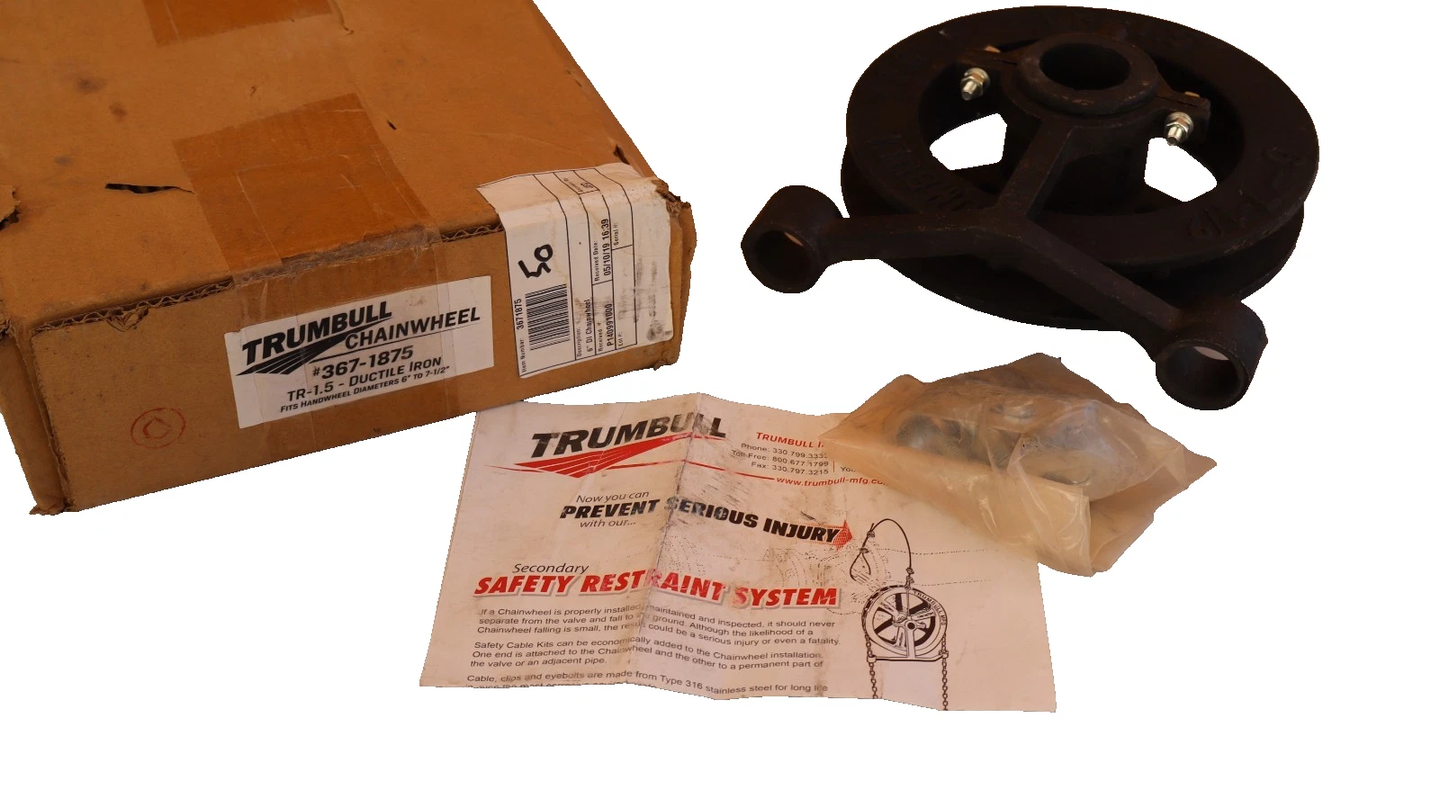 Trumbull Chainwheel Handwheel Ductile Iron TR-1.5 6" - 7-1/2" 6-7-1/2 (New)