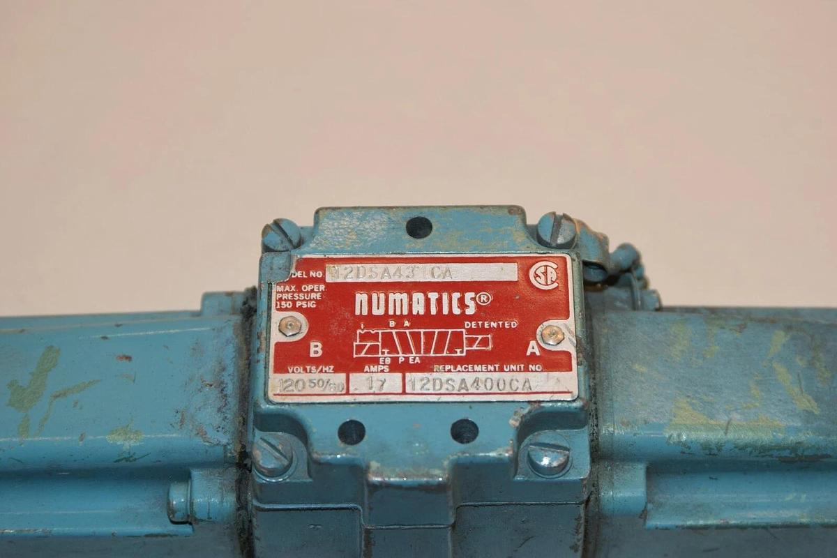 Used NUMATICS 12DSA431CA 12DSA400CA 120V 17A Solenoid Control Valve