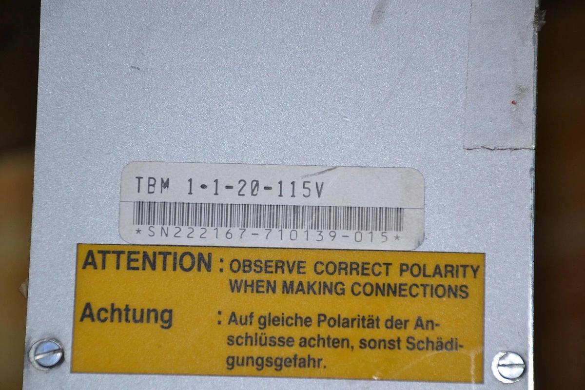 Used INDRAMAT TBM 1.1-20-W1/115V AC SERVO BLEEDER