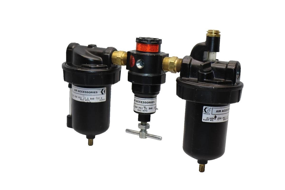 Graco 106149 , 104266 , 214848 Air Filter Dryer Regulator Oiler Combo Unit (New)