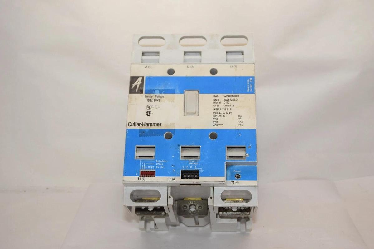 Refurbished Cutler-Hammer Westinghouse W200M5CFC Size 5 Motor Starter  1A96725C01
