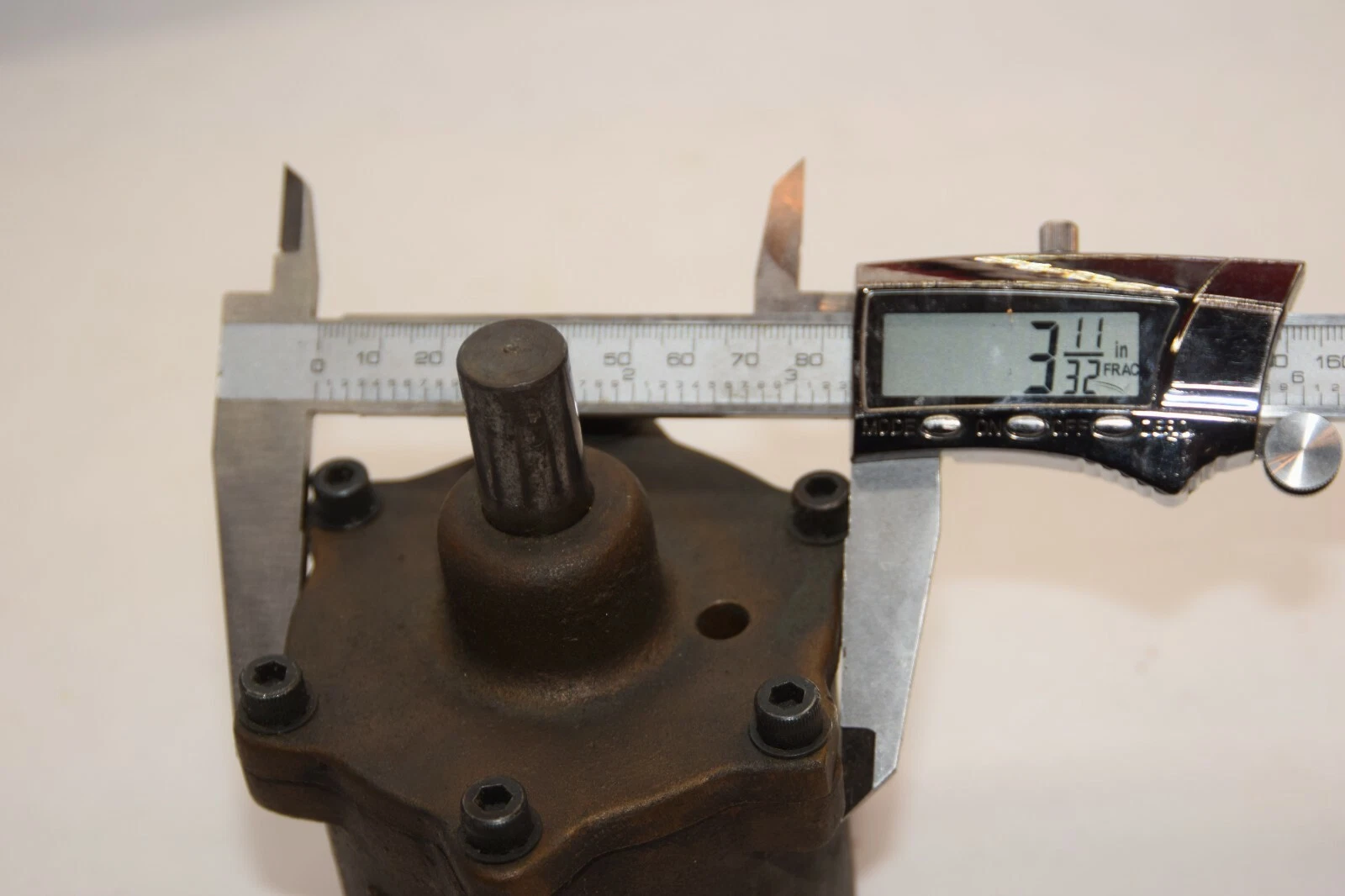 Used SCHRADER 3453B 3453-B 2" Stroke Single Action Brass Pneumatic Clamping Cylinder